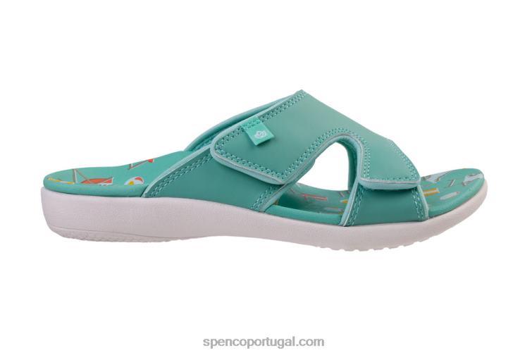 Spenco Footwear cerceta escorregador de praia de kholo 648F188 mulheres