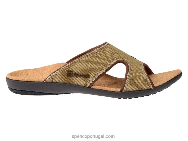 Spenco Footwear palha-java-cortiça slide de lona kholo 648F208 mulheres