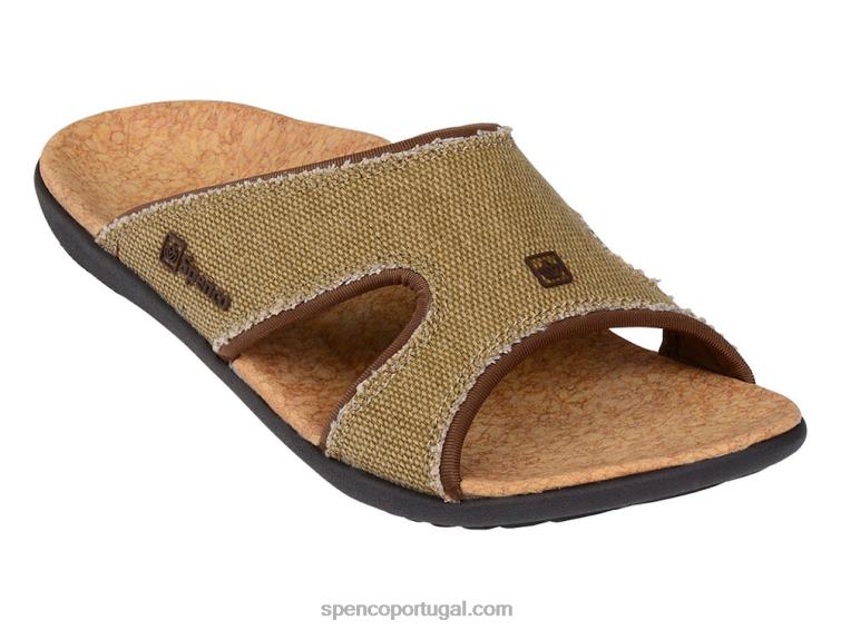 Spenco Footwear palha-java-cortiça slide de lona kholo 648F208 mulheres