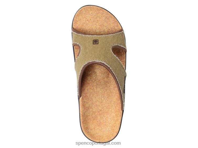 Spenco Footwear palha-java-cortiça slide de lona kholo 648F208 mulheres