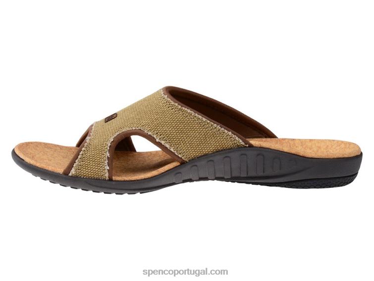 Spenco Footwear palha-java-cortiça slide de lona kholo 648F208 mulheres