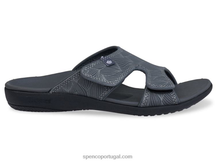 Spenco Footwear preto escorregador de onda kholo 648F176 mulheres