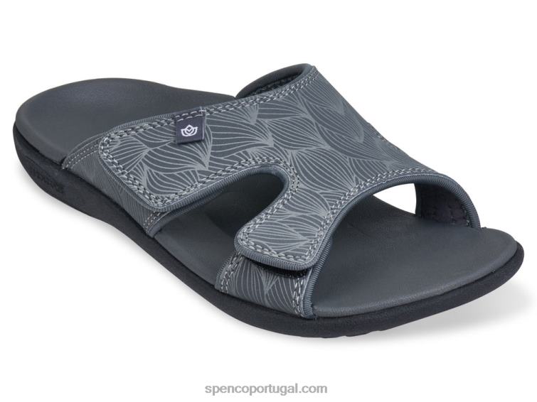 Spenco Footwear preto escorregador de onda kholo 648F176 mulheres