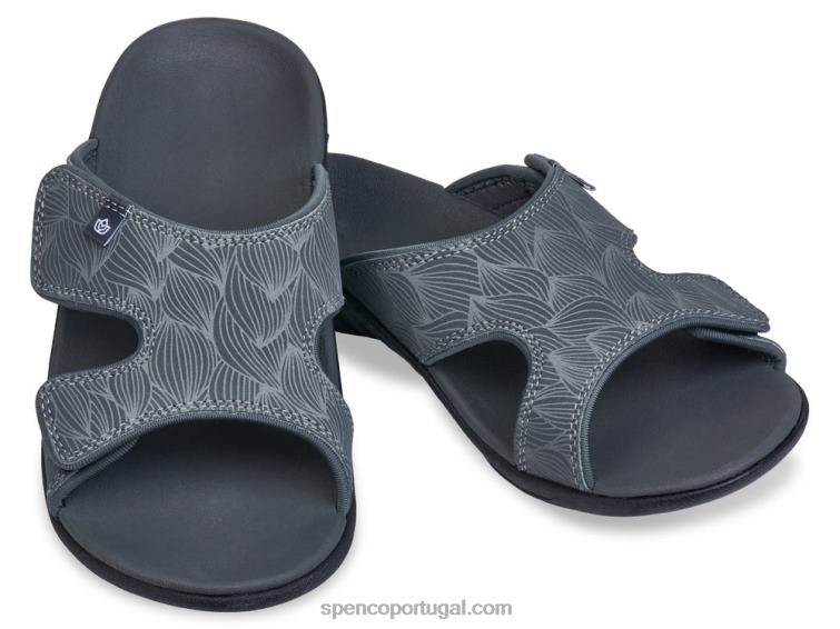Spenco Footwear preto escorregador de onda kholo 648F176 mulheres