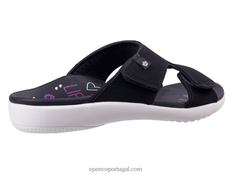 Spenco Footwear preto kholo ascensão clássico 648F195 mulheres