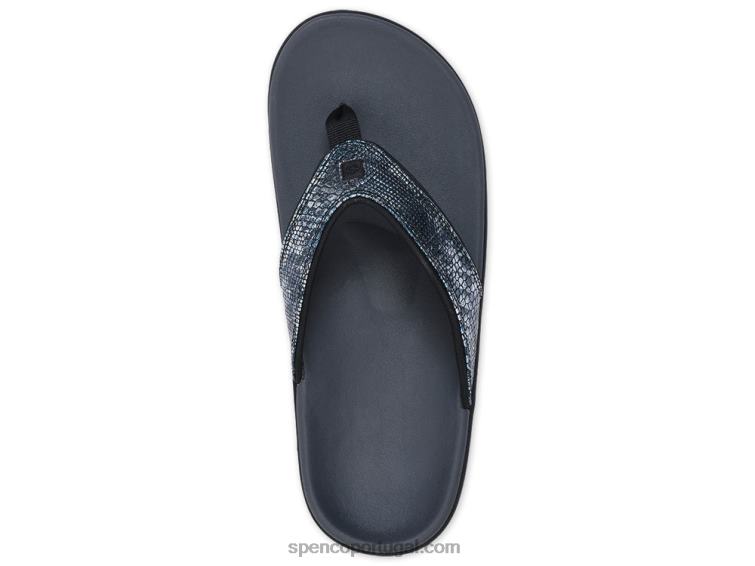 Spenco Footwear Preto branco cobra yumi 648F10 mulheres