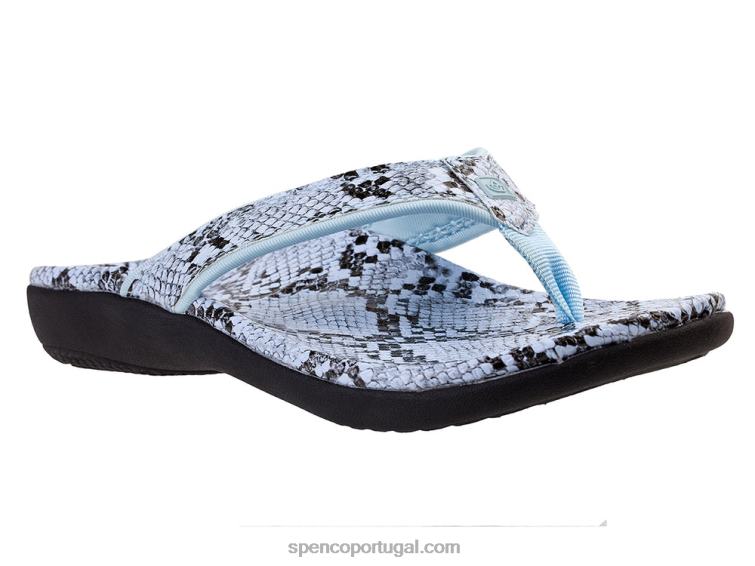 Spenco Footwear azul claro yumi nova cobra 648F33 mulheres