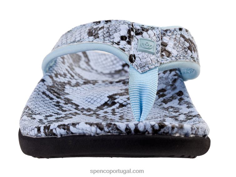 Spenco Footwear azul claro yumi nova cobra 648F33 mulheres