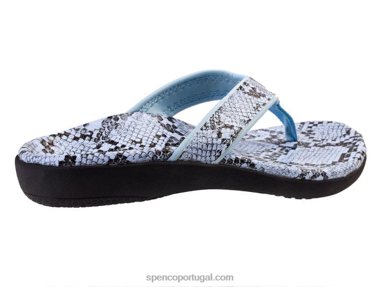 Spenco Footwear azul claro yumi nova cobra 648F33 mulheres