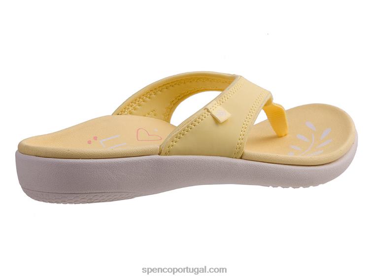 Spenco Footwear banana pálida yumi aumento sazonal 648F111 mulheres
