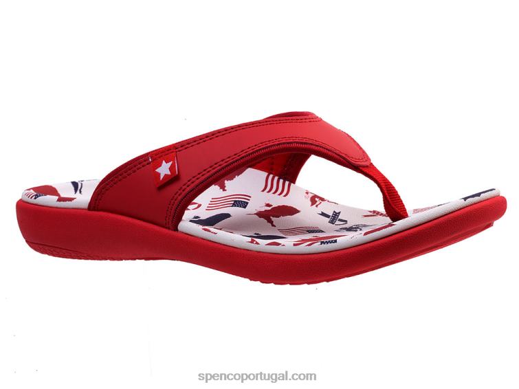 Spenco Footwear branco/vermelho yumi americana 648F78 mulheres
