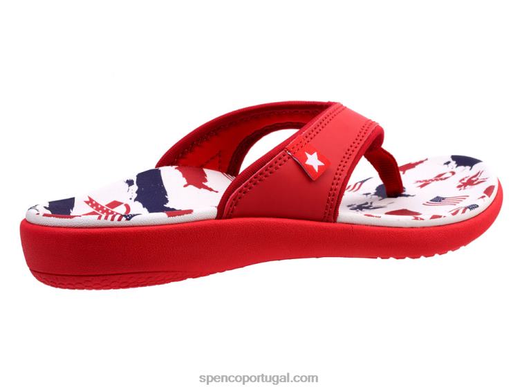Spenco Footwear branco/vermelho yumi americana 648F78 mulheres