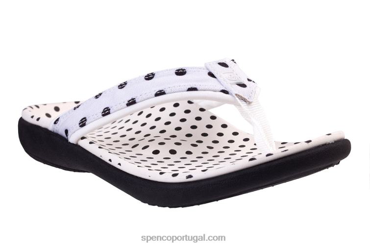 Spenco Footwear branco yumi ponto novo 648F24 mulheres