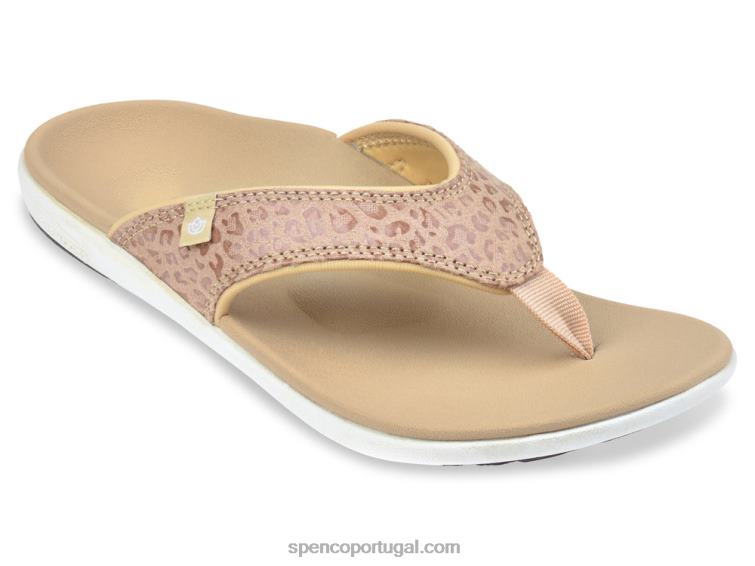 Spenco Footwear bronzeado estampa de chita yumi 648F48 mulheres