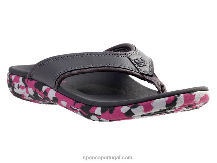 Spenco Footwear carvão escuro yumi camuflado 648F118 mulheres