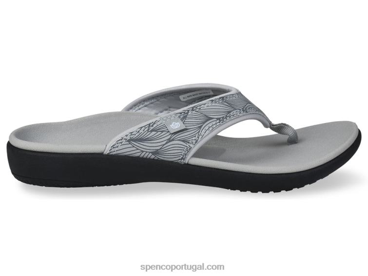 Spenco Footwear cinza onda yumi 648F58 mulheres