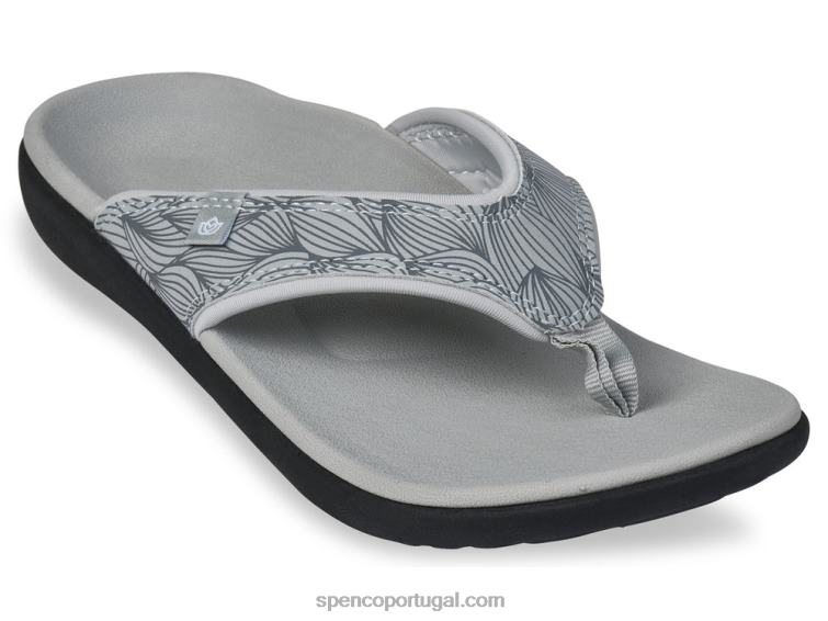 Spenco Footwear cinza onda yumi 648F58 mulheres