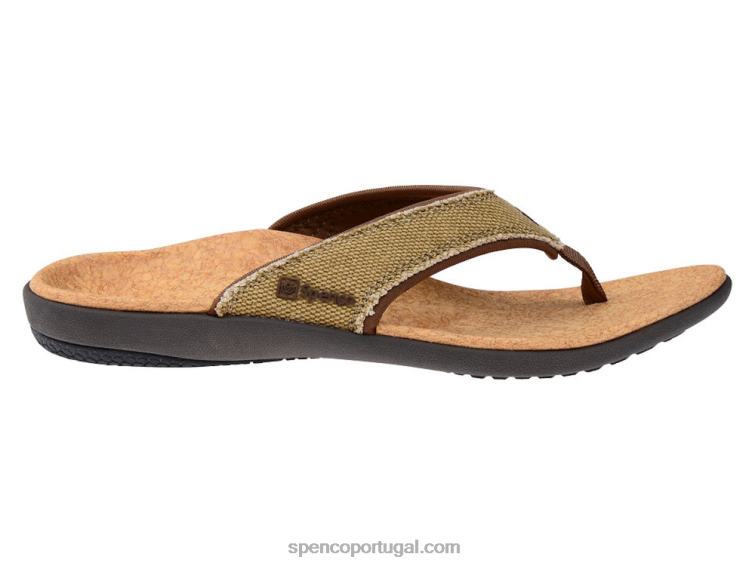 Spenco Footwear palha-java-cortiça sandália de lona yumi 648F50 mulheres