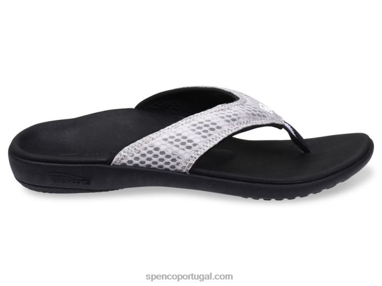 Spenco Footwear prata negra brisa yumi 648F51 mulheres