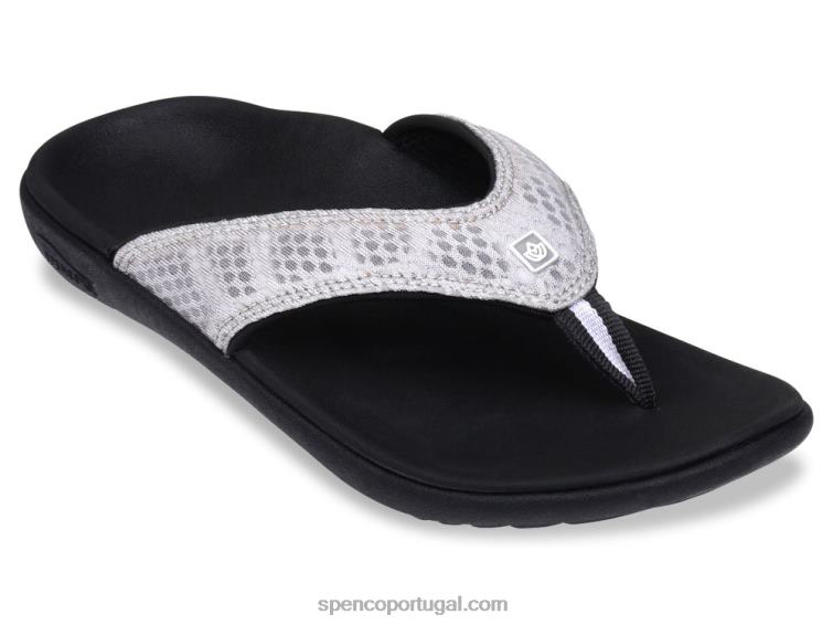Spenco Footwear prata negra brisa yumi 648F51 mulheres