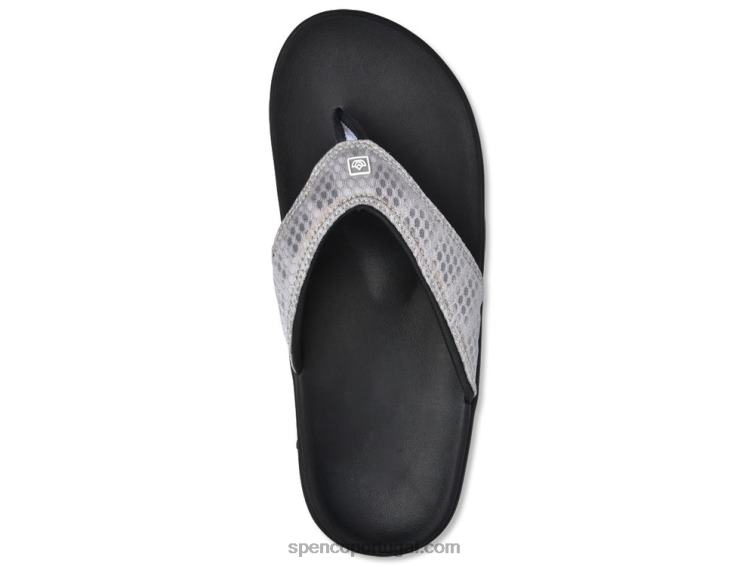Spenco Footwear prata negra brisa yumi 648F51 mulheres