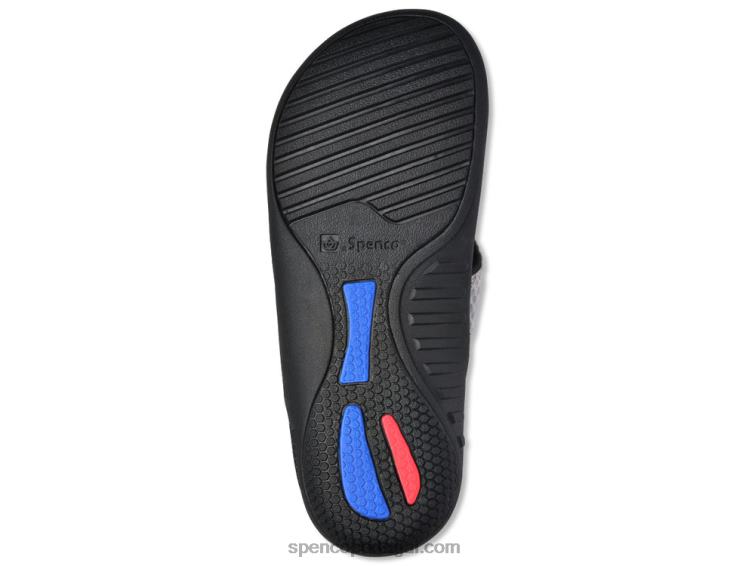 Spenco Footwear prata negra brisa yumi 648F51 mulheres