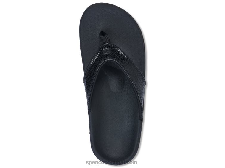 Spenco Footwear preto cobra yumi 648F2 mulheres