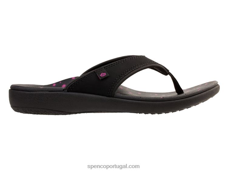 Spenco Footwear preto constelação de yumi 648F131 mulheres