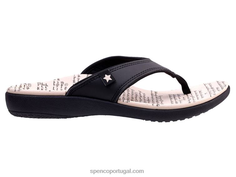 Spenco Footwear preto/creme yumi americana 648F73 mulheres