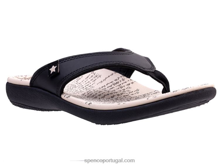 Spenco Footwear preto/creme yumi americana 648F73 mulheres