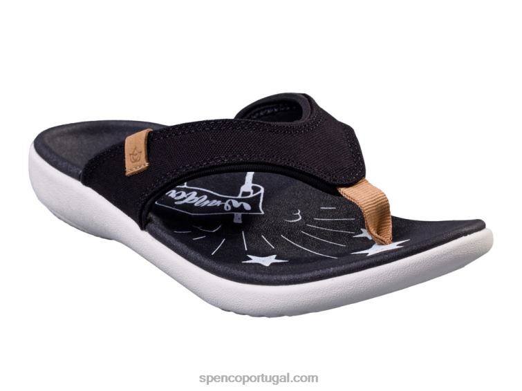 Spenco Footwear preto yumi acredita 648F100 mulheres