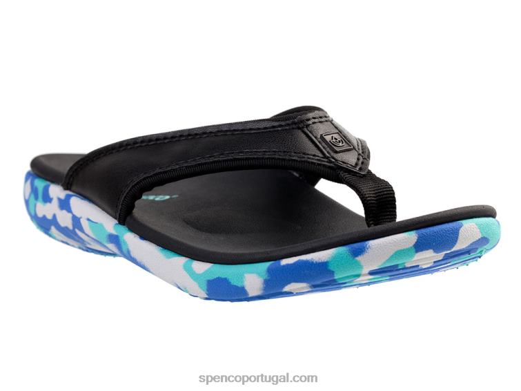 Spenco Footwear preto yumi camuflado 648F116 mulheres