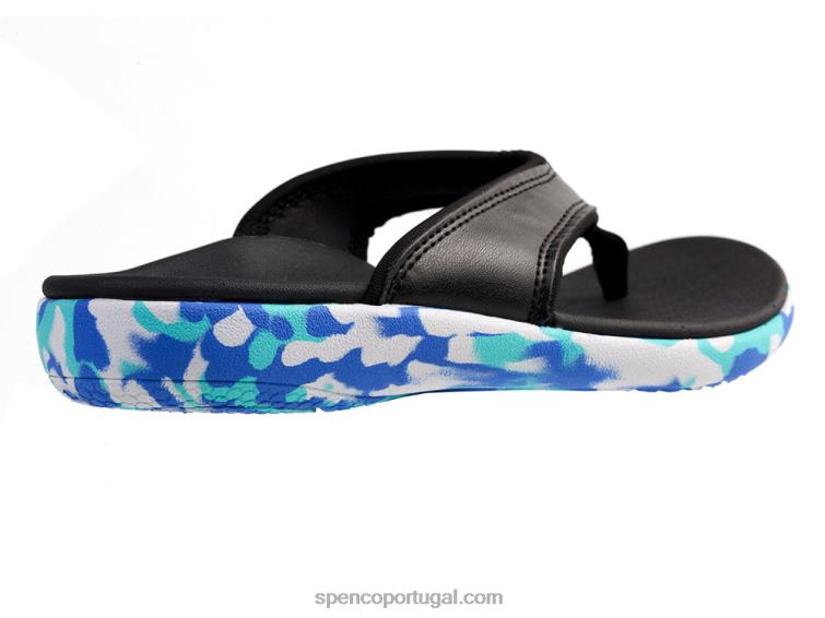 Spenco Footwear preto yumi camuflado 648F116 mulheres