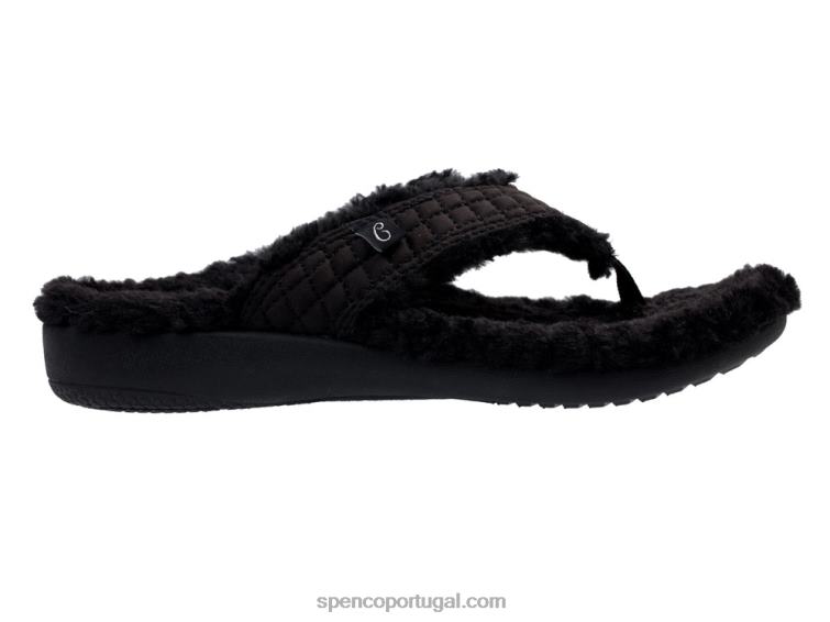 Spenco Footwear preto yumi coco 648F658 mulheres