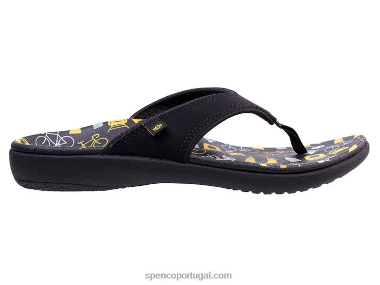 Spenco Footwear preto yumi desejo de viajar 648F68 mulheres