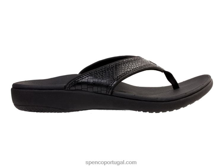 Spenco Footwear preto yumi mojave 648F138 mulheres