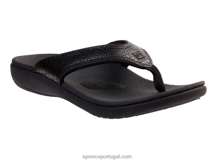 Spenco Footwear preto yumi mojave 648F138 mulheres