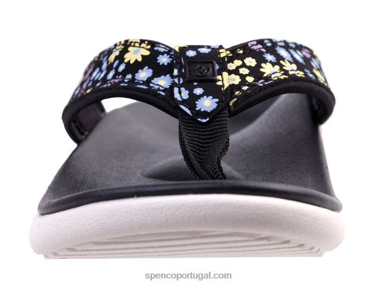 Spenco Footwear preto yumi nuevo floral 648F26 mulheres