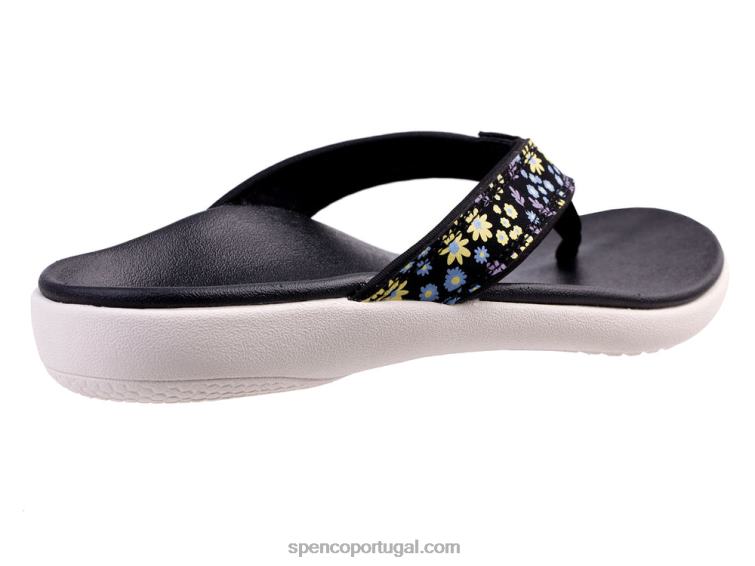 Spenco Footwear preto yumi nuevo floral 648F26 mulheres
