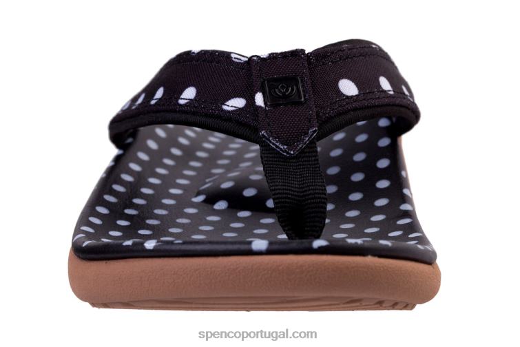 Spenco Footwear preto yumi ponto novo 648F21 mulheres