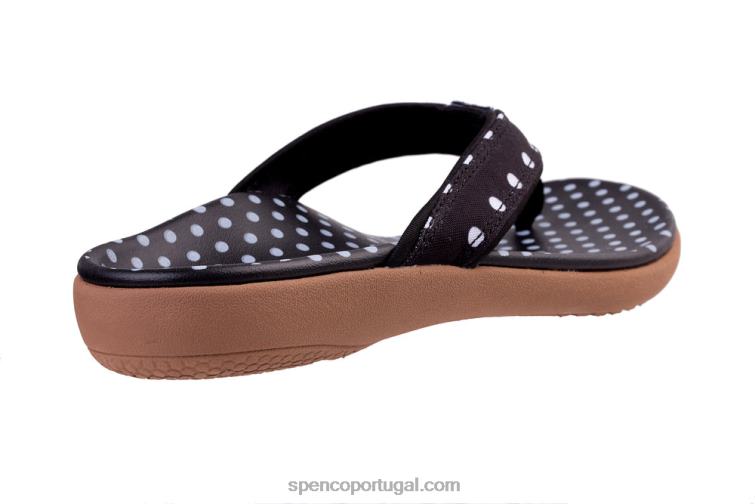 Spenco Footwear preto yumi ponto novo 648F21 mulheres