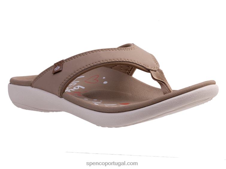Spenco Footwear taupe claro yumi rise clássico 648F107 mulheres