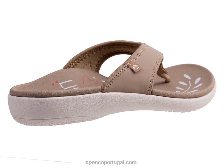 Spenco Footwear taupe claro yumi rise clássico 648F107 mulheres