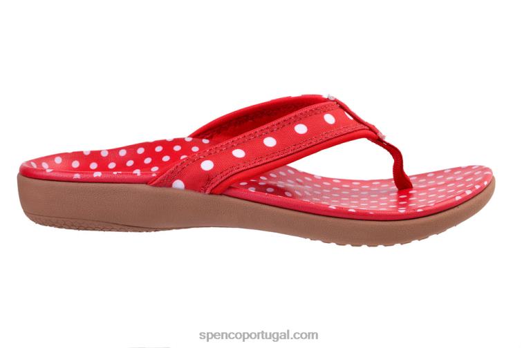 Spenco Footwear vermelho yumi ponto novo 648F23 mulheres