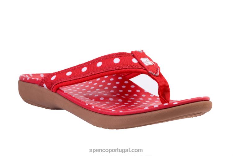 Spenco Footwear vermelho yumi ponto novo 648F23 mulheres