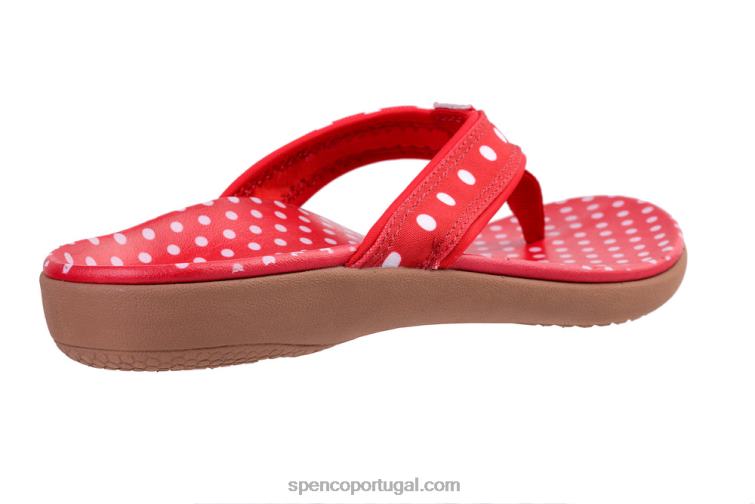 Spenco Footwear vermelho yumi ponto novo 648F23 mulheres